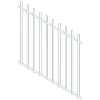 ProtectorAl 350 - 1200 x 1200mm Pearl White Raked 16-30º Batten Pool Fence Panel