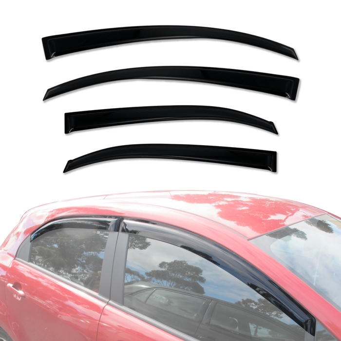 AUSGO Luxury Weather Shields for KIA RIO UB Series Hatch 2011-2016 Weathershields Window Visors Wind Deflectors