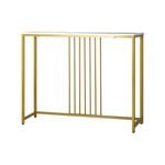 Oikiture Console Table Marble White&Gold