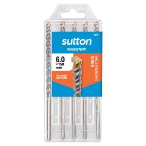 Sutton Tools 6 x 150mm Masonry Drill Set - 5 Pack