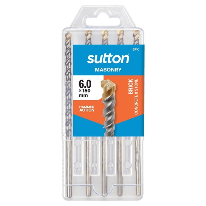 Sutton Tools 6 x 150mm Masonry Drill Set - 5 Pack