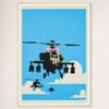 Galrie Banksy Happy Choppers Art Print - 2003 Limited Edition for Home Decor, Wood Frame, A0 84 x 119cm (33 x 47inch)