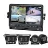 Elinz 7" Dvr Quadscreen 4 Camera Package Kit 360 View Reversing Forward Side 12v 24v Bus Truck Caravan