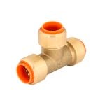SmarteX C 3/4" Push Fit Brass Copper Tee