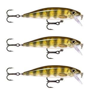 3x Rapala 5cm X Rap Countdown Sinking Minnow Fishing Lures - Live Perch
