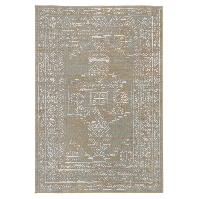 Loopsie-400cm X 300cm-farjestad Grey Gold Vintage Washable Rug