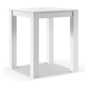 Santorini 0.9m Outdoor Aluminium Square Bar Table White