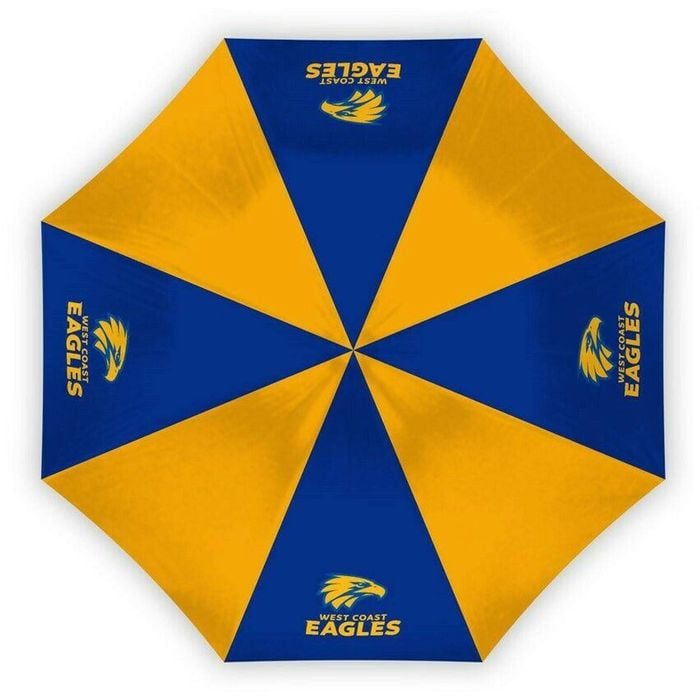 Afl Compact Umbrella - West Coast Eagles - Rain - Glovebox - 60cm Length W17cm