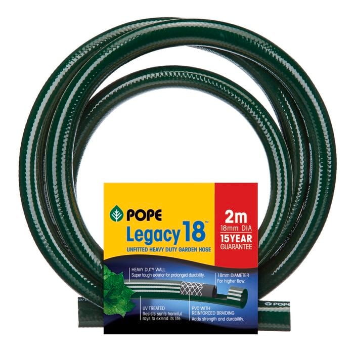 Pope 18mm x 2m Legacy18 Unfitted Garden Hose