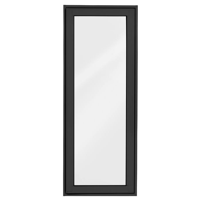 Polar     View 600 x 1545mm Black Frosted Glass Openable Double Glazed Window
