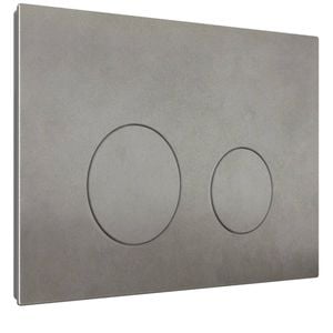 Zumi Round Porcelain Marble Grey Flush Plate 