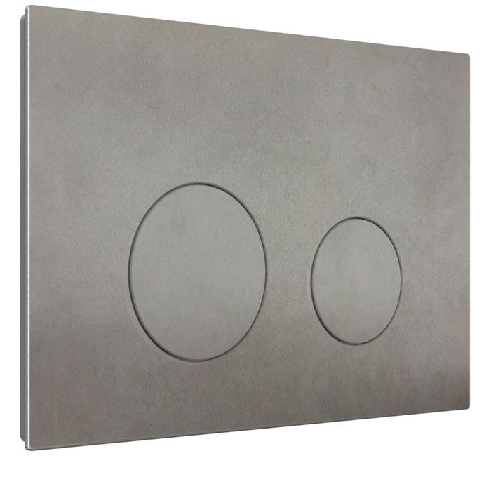 Zumi Round Porcelain Marble Grey Flush Plate 