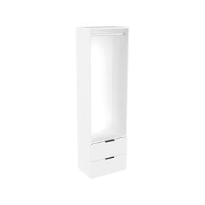 Lugna 2048 x 600 x 380mm White Hanging 2 Drawer Storage Cabinet