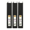 3x Marbig Clearview 4 D-ring Insert Binder A4 File 38mm Document Organiser Black