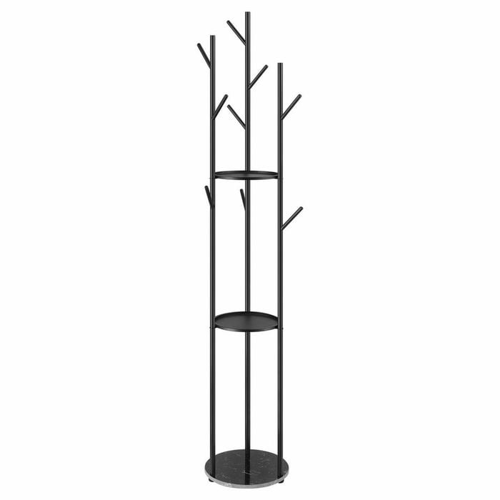 Luxsuite Coat Stand Clothes Rack Metal Shelving Closet Organizer