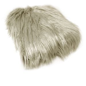 Faux Fur Long Hair Throw Rug Taupe