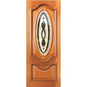 Woodcraft 2040 x 820 x 40mm Entrance Door Olivia Bevelled TG Glass TG1 Glass5YBGLD