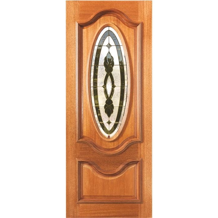 Woodcraft 2040 x 820 x 40mm Entrance Door Olivia Bevelled TG Glass TG1 Glass5YBGLD
