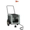 vidaXL Pet Bike Trailer Dog Stroller Grey and Black Oxford Fabric and Iron
