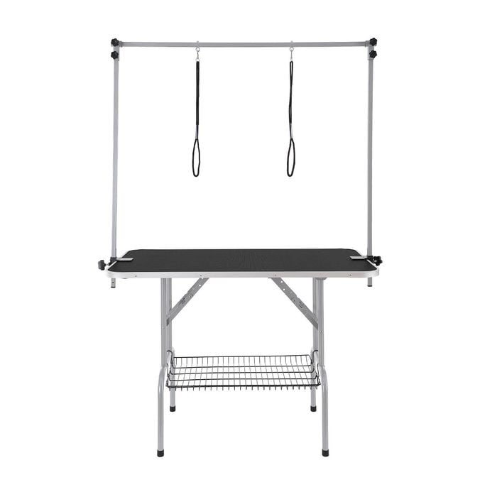 VEVOR Pet Grooming Table Two Arms Black with Clamp for Medium and Small Dogs