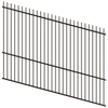 ProtectorAl 1201 - 2400 x 1800mm Black Satin Raked 16-30º Picket Top Pool Fence Panel - Black