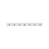 MODE 7 Brushed Nickel Hooks on White Board Key Rack