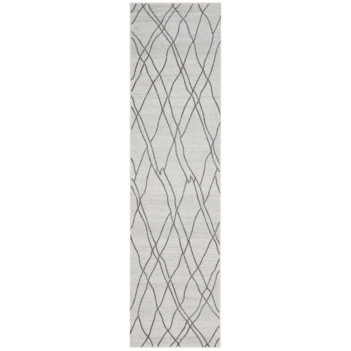 The Rug Connection Harley Jada Runner Off White 400x80cm - Large Runner Pet Friendly Indoor Rug
