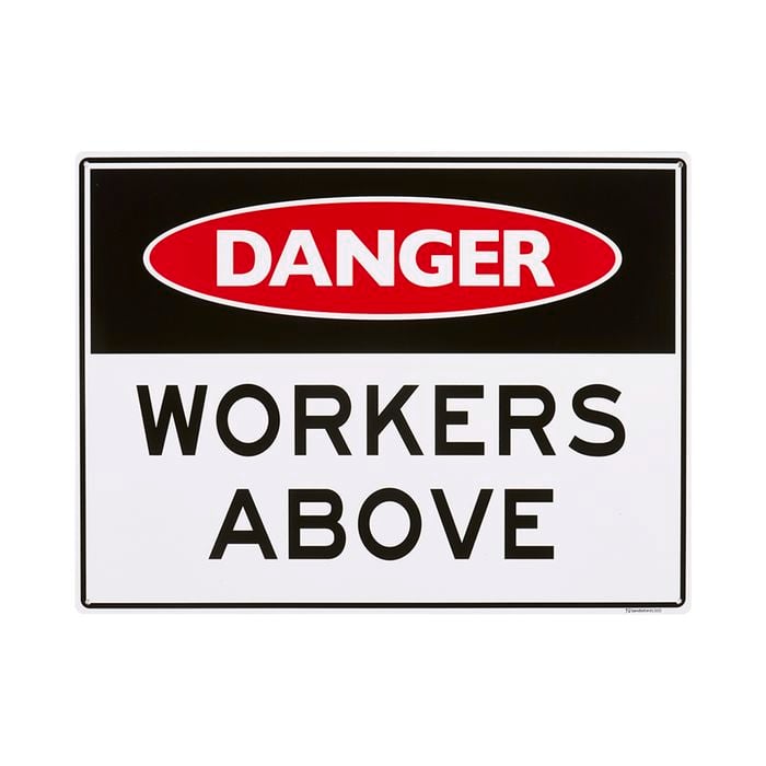 Sandleford 450 x 600mm Workers Above Plastic Sign