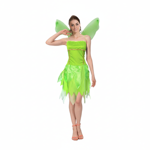 More Than Party Adult Fairy Costume Green Strapless Dress Outfit M/L