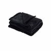 Cleo Soft Coral Fleece Extra Large Throw / Single Sized Blanket 150 X 200 Cm Black