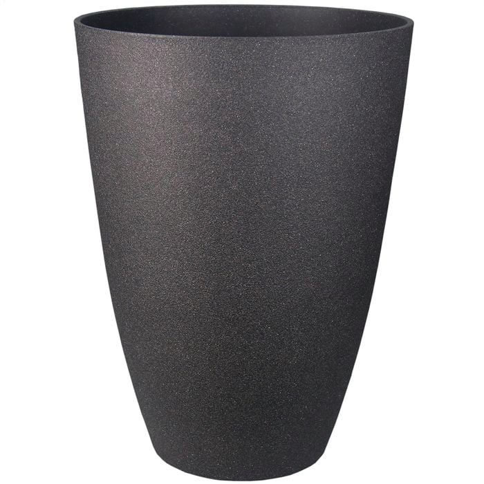 EDEN 40cm Black Tall Faux Planter