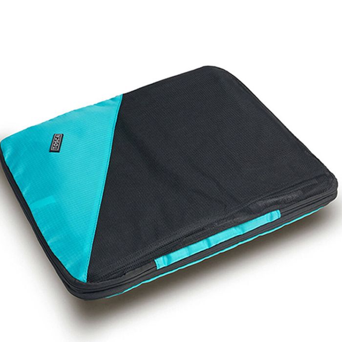 2pc Tosca Compression Cube Men Travel Luggage Medium Expandable Organisers Teal