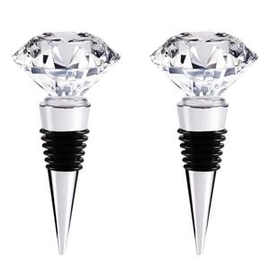 Catzon 2 Pcs Crystal Wine Bottle Stopper Set