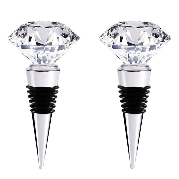 Catzon 2 Pcs Crystal Wine Bottle Stopper Set