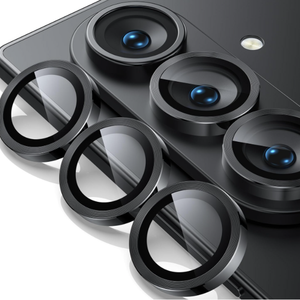 For Samsung Galaxy Z Fold 7 Metal Camera Lens Glass Individual Eagle Protector Cover - Black