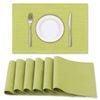 Smarcute Rectangular Waterproof Placemats For Kitchen Dining Table, Set Of 6, Lemon, 45x30cm