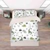 3D Dinosaur Pattern Green Quilt Cover Set Bedding Set Pillowcases 35