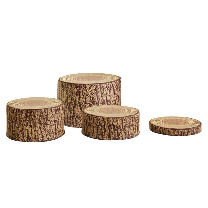 Jooyes Tree Stump Step Stool Set – 4pcs - 38cm | Stool | 25cm