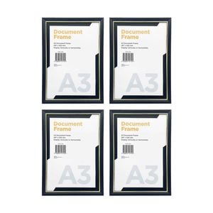 4PK Braz A3 Certificate Document Image Photo Frame 297x420mm Gold Silver