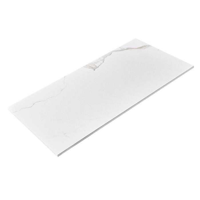 Duratile 60 x 30cm White Marble Porcelain Floor and Wall Tile - 6 Carton