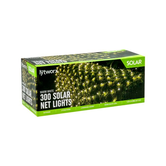 Lytworx 1.5 x 4.5m Warm White Solar Net Light