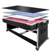 Leaf Living Versa 2026 4-in-1 7ft Convertible Table White Frame Air Hockey Pool Dining Tennis - Red Felt