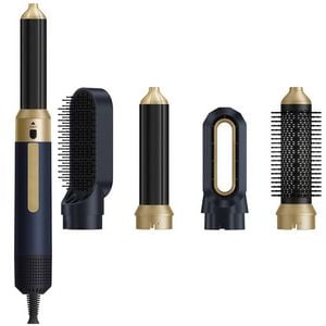 Catzon 5in1 Magic Hair Dryer Brush Styler Set for All Hair Types-BlueGold