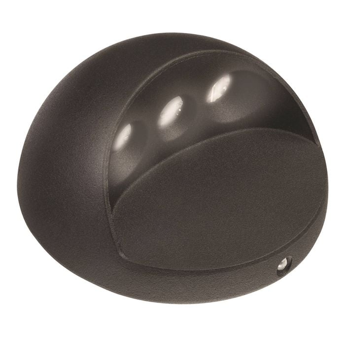 Brilliant 2W Black Waymaker Round Garden LED Step Light