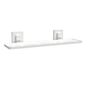 Fusion-Loc Matte White Style Suction Acrylic Shelf