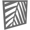 ProtectorAl 300 - 940 x 300 - 940mm Light Charcoal Palm Framed Composite Decorative Panel 