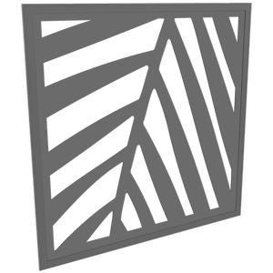 ProtectorAl 300 - 940 x 300 - 940mm Light Charcoal Palm Framed Composite Decorative Panel 