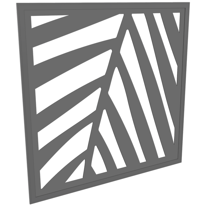 ProtectorAl 300 - 940 x 300 - 940mm Light Charcoal Palm Framed Composite Decorative Panel 