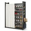 Lauft Black 8-Tier Carbon Steel Shoe Rack Organiser Storage | 100cm Wide, Tall