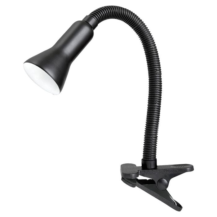 Brilliant Black Metal Vito Clamp Lamp